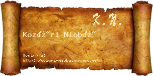 Kozári Niobé névjegykártya